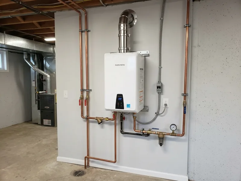 Tankless water heater installation in Anoka MN